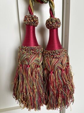 Tassel Drapery Tie Back Vintage Huge Tassels Elegant Twist Cord Braided Tassels